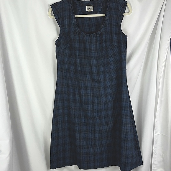 Converse One Star cap sleeve dress Sz XS plaid pattern - Picture 3 of 13